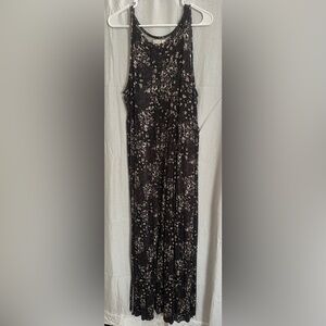 Maurices Black and Pink Maxi Dress with Floral Elegance